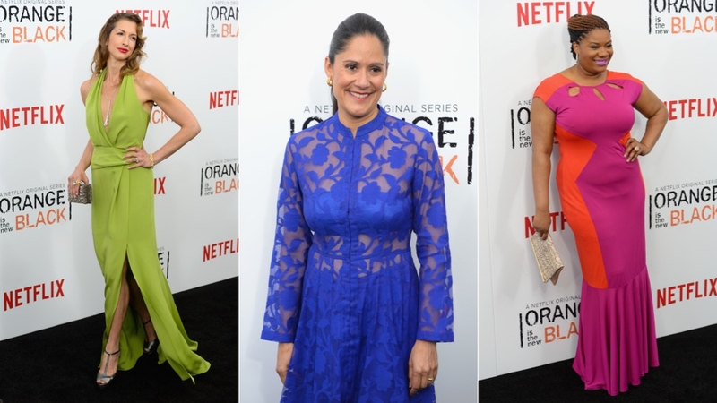 Illustration for article titled Fab Dresses and Bold Lips at the Premiere of Orange Is The New Black